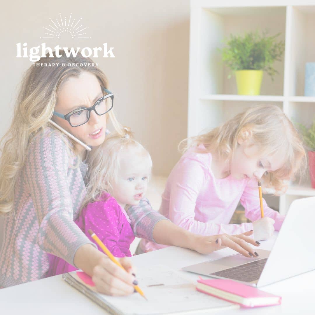 women managing household stress